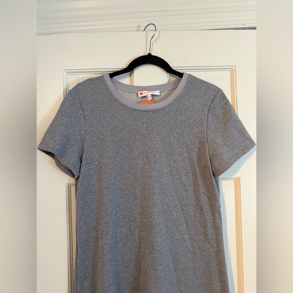 JUDE CONNALLY Alexandra Dress Lurex Terry NWT Starlight Grey Sparkle, Sz M - Picture 3 of 11